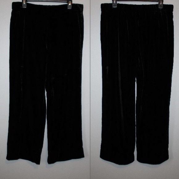 J. Crew Velvet Peyton Pull-On Pants Black Stretch Womens Size 14T 14 Tall H14624 - Picture 10 of 11